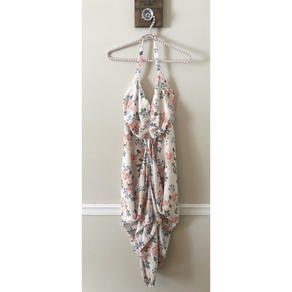 Anthropologie Paper Crown & Rifle Paper Co Size XS Draped Bouquet Halter Dress